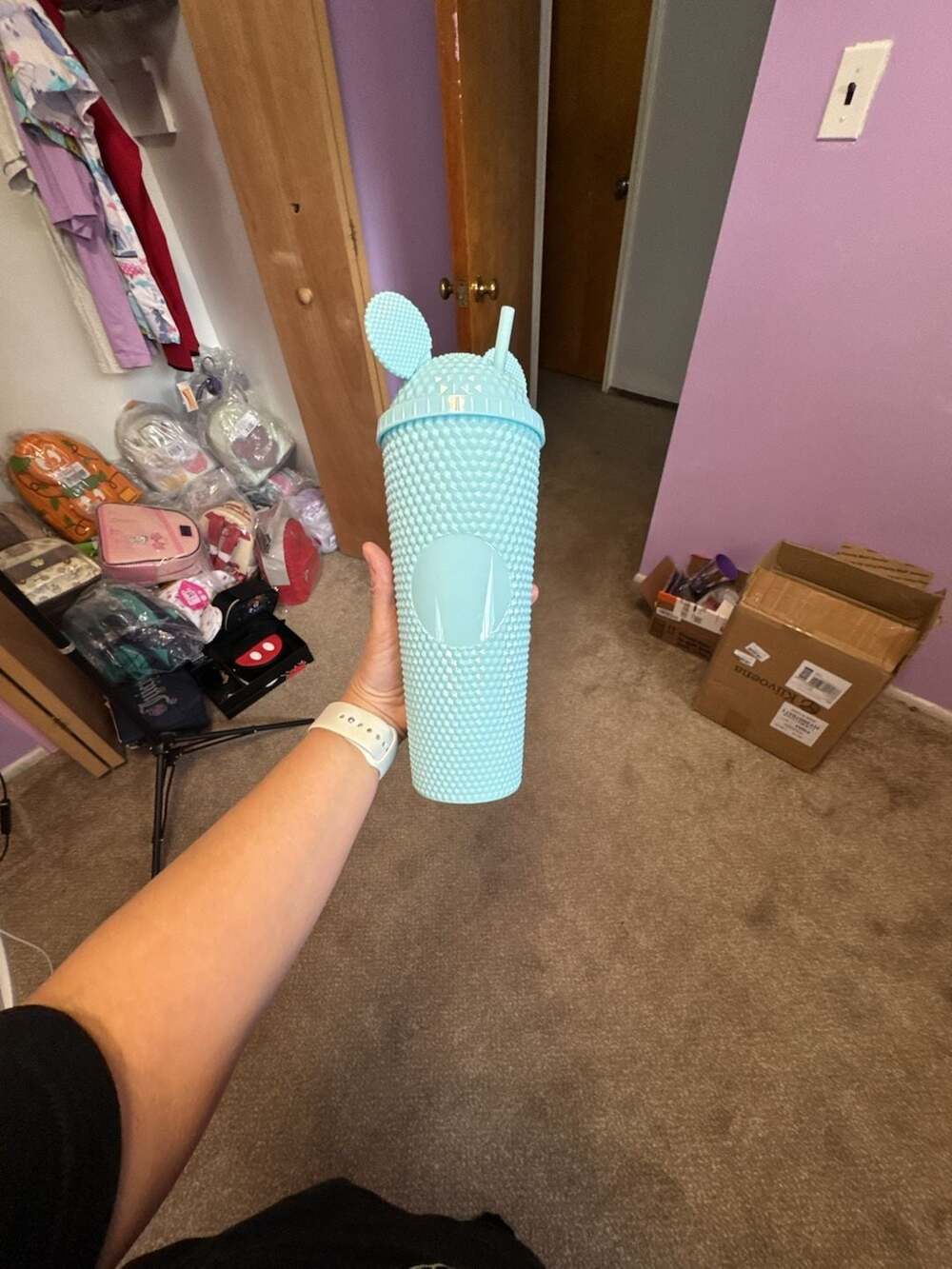 24oz Mickey Tumbler Cup - Sustainable Plastic Mug with Straw
